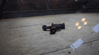 3D printed battle bot fight action GIF
