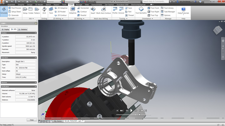 Autodesk HSM CAM for Inventor rendering