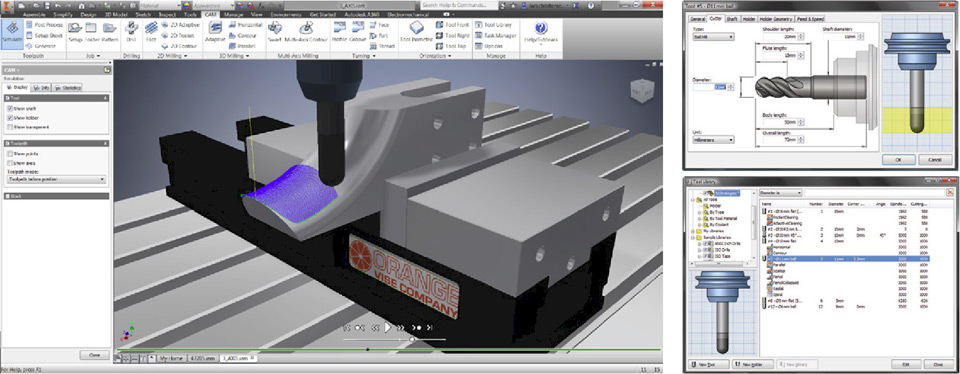 Autodesk HSM CAM for Inventor milling rendering
